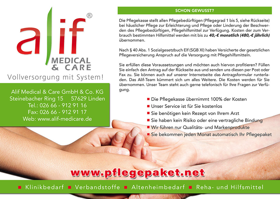 Pflegehilfsmittel - Alif Medical & Care